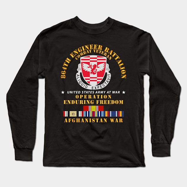 864th Eng Bn - Enduring Freedom Veteran w AFGHAN SVC Long Sleeve T-Shirt by twix123844